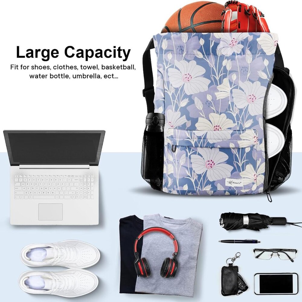 Drawstring Backpack With Mesh Pockets String Gym … - image 2